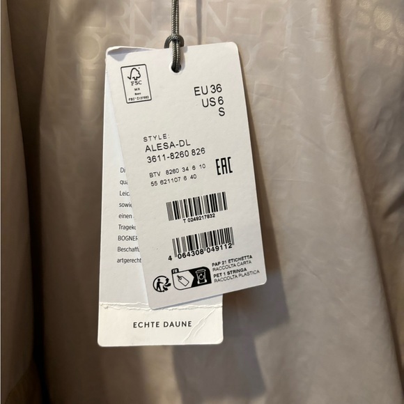 BOGNER Alesa Brown Shearling Hooded Down Jacket - Picture 7 of 13